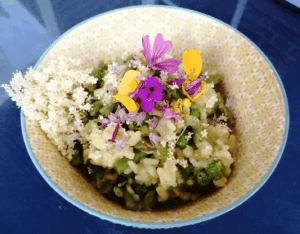 Elderflower, Pea & Asparagus Risotto