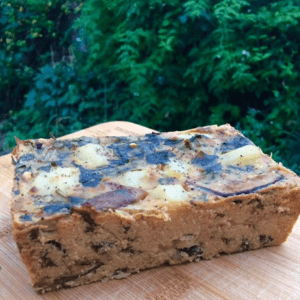 Wild Mushroom & Wild Greens Chickpea Frittata