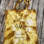 naturally dyed foraging bag
